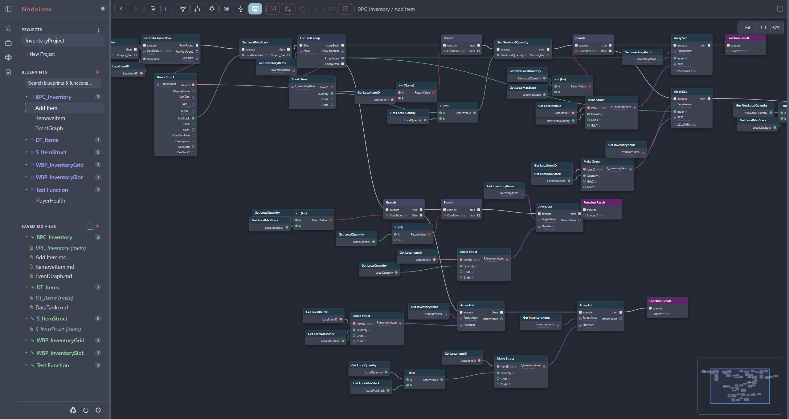 NodeLens Canvas — Blueprint visualization